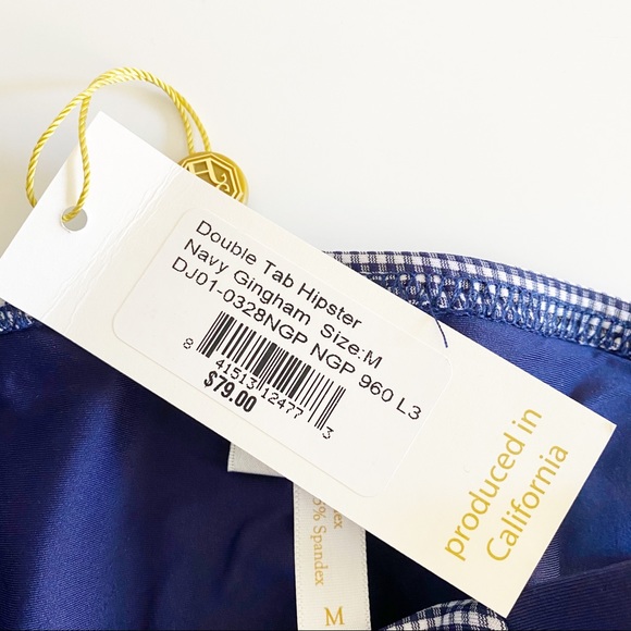 Draper James x Helen Jon Blue White Gingham Two Piece Bikini S Top M Bottom NWT - Picture 12 of 16